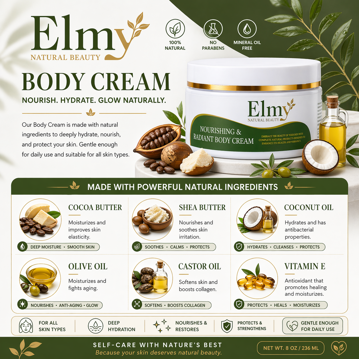 Nourishing and radiant Body cream